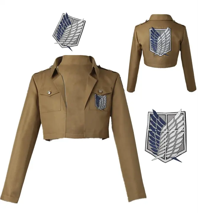 Abrigo marrón de cosplay de Eren Jaeger (MANMICOS, talla XXL)