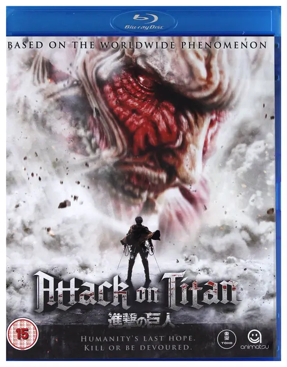 Blu-ray Attack on Titan Película 1, acción real (Reino Unido)