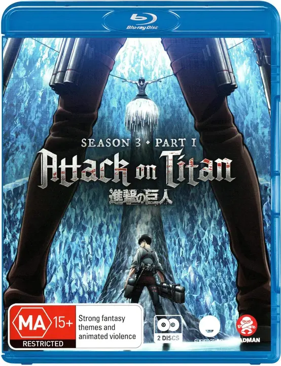 Blu-ray Attack on Titan Temporada 3, Parte 1 (Australia, zona B)
