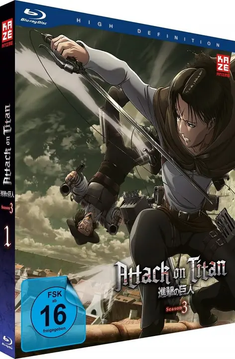 Blu-ray Attack on Titan Temporada 3, Vol. 1 — edición alemana (Kaze)