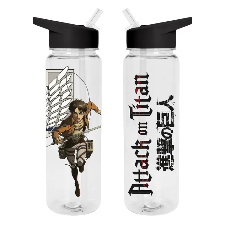 Botella transparente Attack on Titan Eren Jaeger 540 ml (Pyramid)