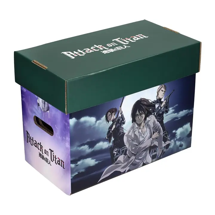 Caja de almacenamiento Attack on Titan lila y verde (SD Toys)
