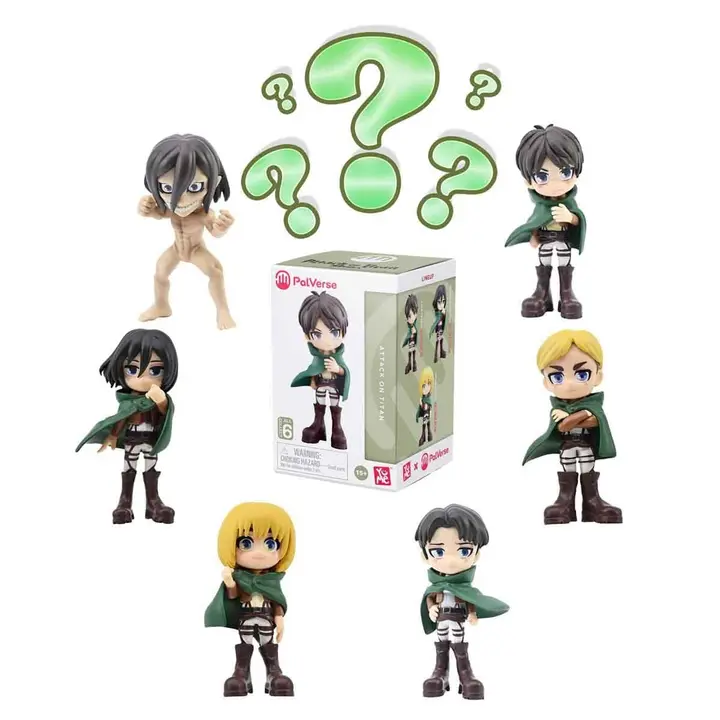 Caja sorpresa YuMe de Attack on Titan: 1 figura al azar, 7-10 cm