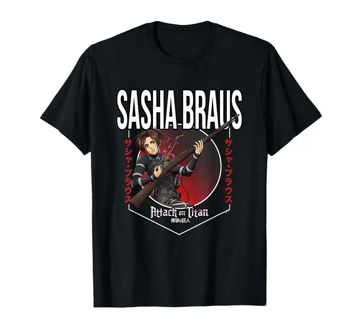 Camiseta Attack on Titan T4 «Círculo de Sasha Blouse» — negro