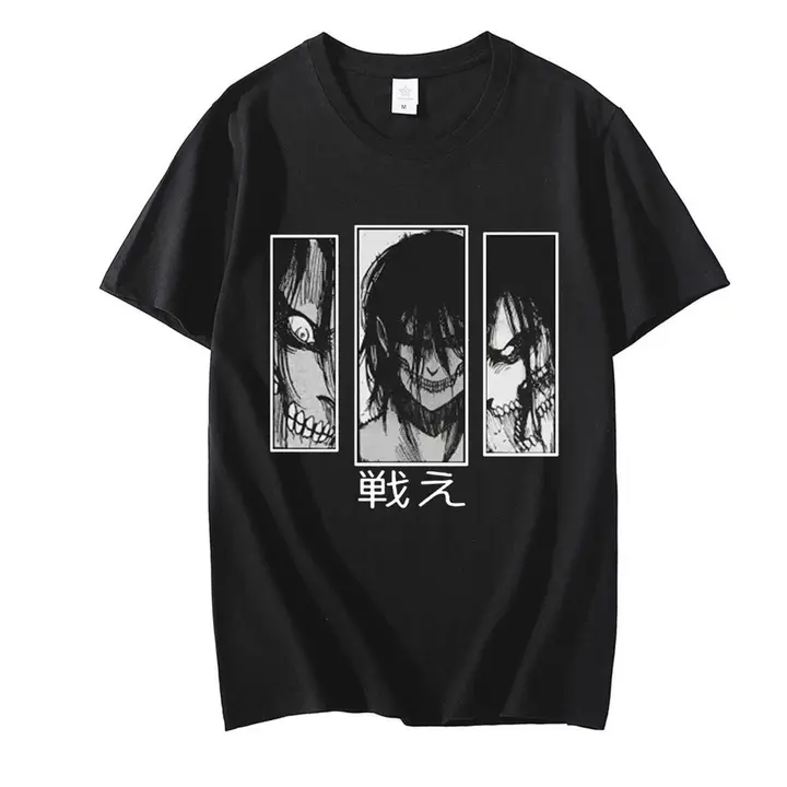 Camiseta Eren Jaeger estilo hip hop (zhedu) — diseño 01 (3XL)
