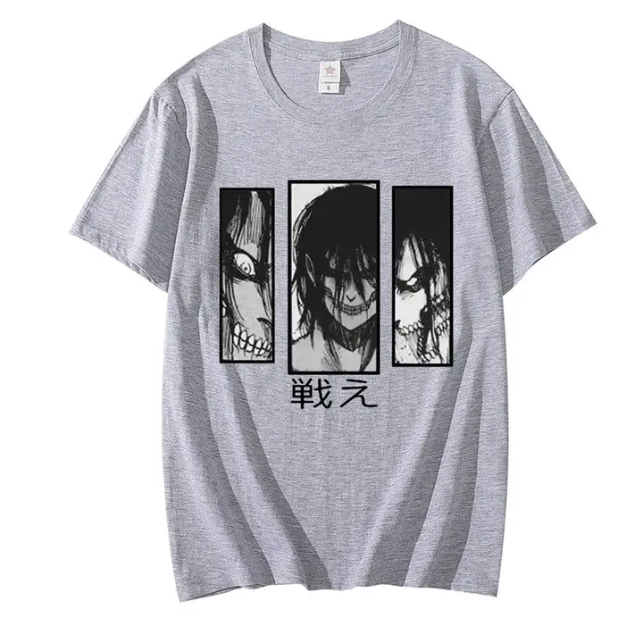 Camiseta Eren Jaeger estilo hip hop (zhedu) — diseño 03 (XXL)