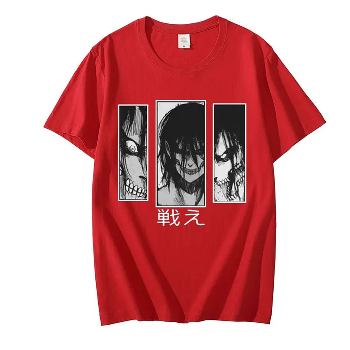Camiseta Eren Jaeger estilo hip hop (zhedu) — diseño 05 (XL)