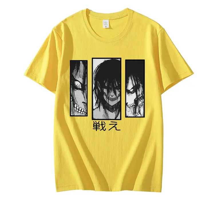 Camiseta Eren Jaeger estilo hip hop (zhedu) — diseño 06 (S)
