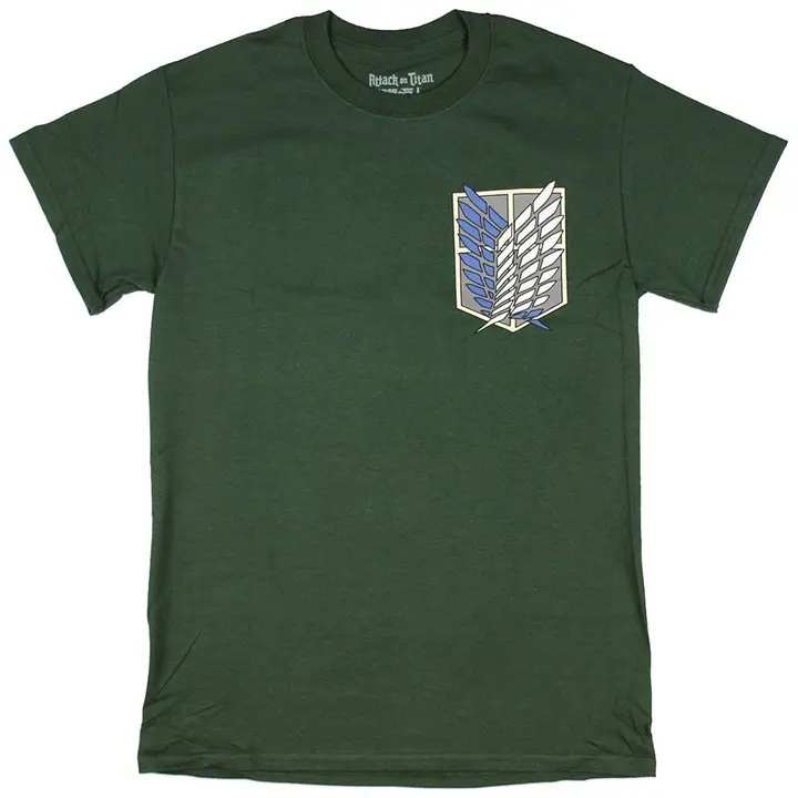 Camiseta Survey Corps verde de cuello redondo (Ripple Junction)