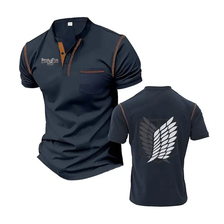 Camiseta técnica Attack on Titan con estampado 3D (TUIAIFA) — modelo F