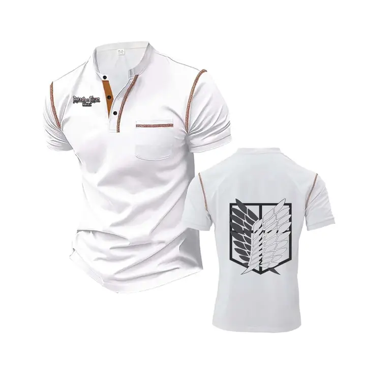 Camiseta técnica Attack on Titan con estampado 3D (TUIAIFA) — modelo C