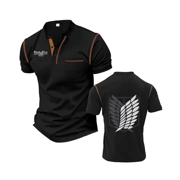 Camiseta técnica Attack on Titan con estampado 3D (TUIAIFA) — modelo D