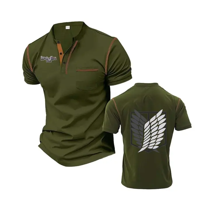 Camiseta técnica Attack on Titan con estampado 3D (TUIAIFA) — modelo B