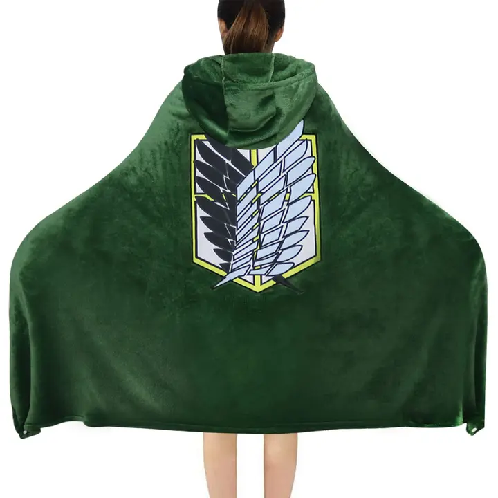 Capa con capucha de la Legión en franela gruesa (Claofoc, verde, L)