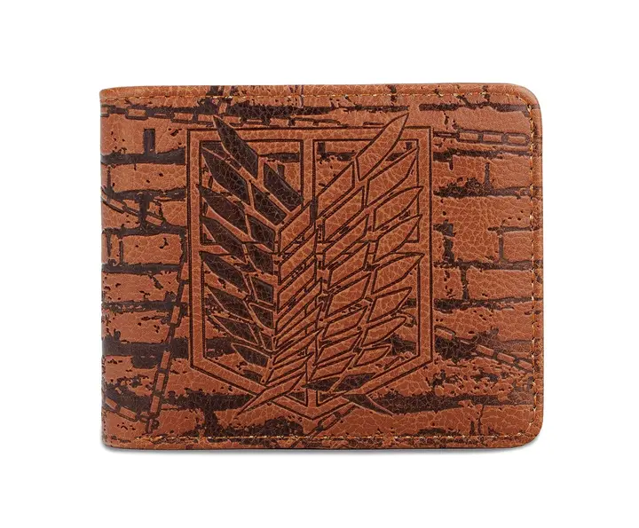 Cartera Alas de la Libertad en relieve con monedero (marrón, Roffatide)