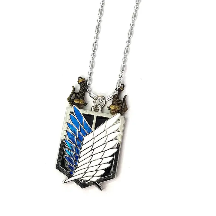 Collar Alas de la Libertad con espadas extraíbles (Pidak, plateado)