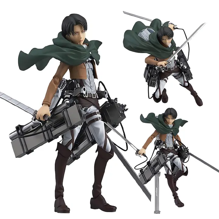 Figura articulada AoT con equipo de maniobras, 15 cm (Tipo 2)