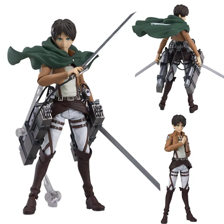 Figura de Eren Jaeger con caras intercambiables, 15 cm (sin licencia)
