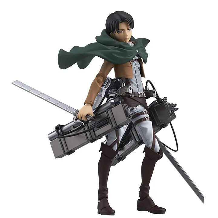 Figura de Levi Ackerman con caras intercambiables, 15 cm (Anjinguang)