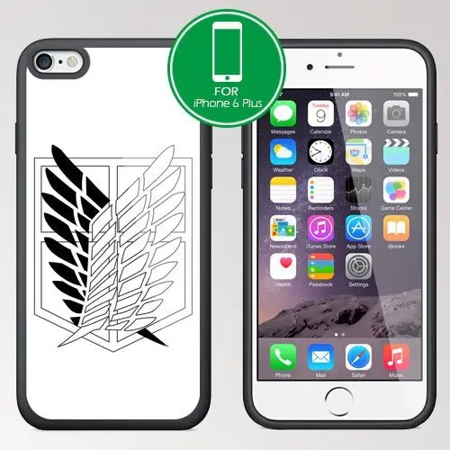 Funda Attack on Titan estilo manga para iPhone 6 Plus (HD Case Store)