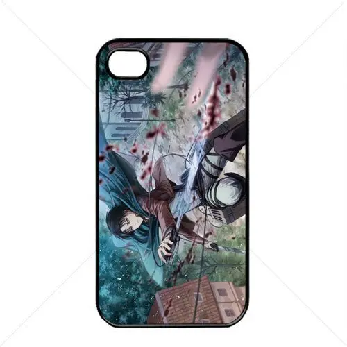 Funda iPhone 4/4S Levi Ackerman — TPU negra