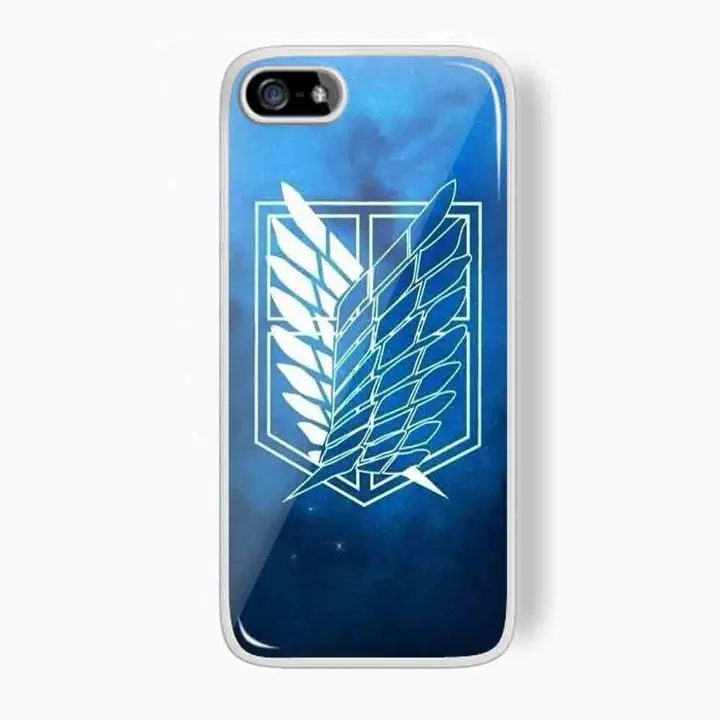 Funda iPhone 5/5S con el logo de Attack on Titan — blanca