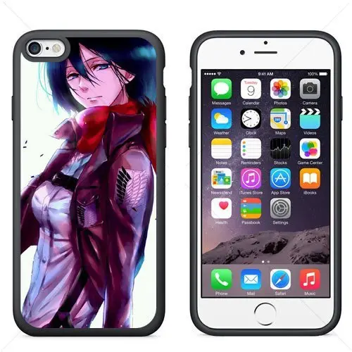 Funda Mikasa Ackerman estilo manga para iPhone 6 (HD Case Store)