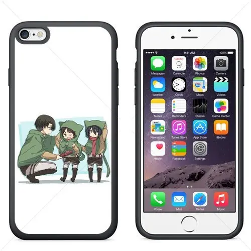 Funda Mikasa y Levi estilo manga para iPhone 6 (HD Case Store)