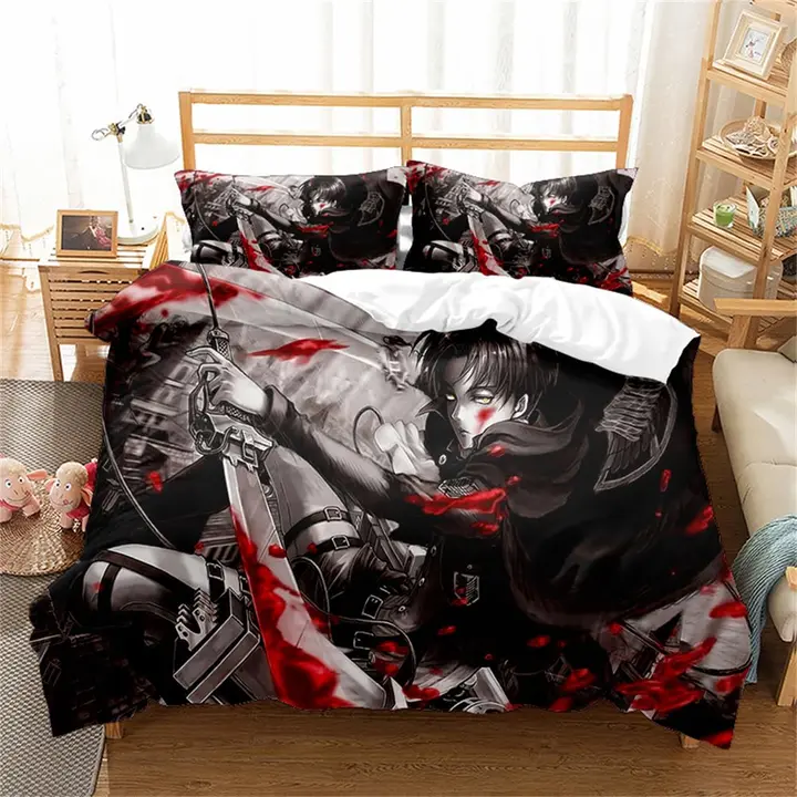 Funda nórdica reversible Attack on Titan Aot 01, cama de 90 (Ste-X)