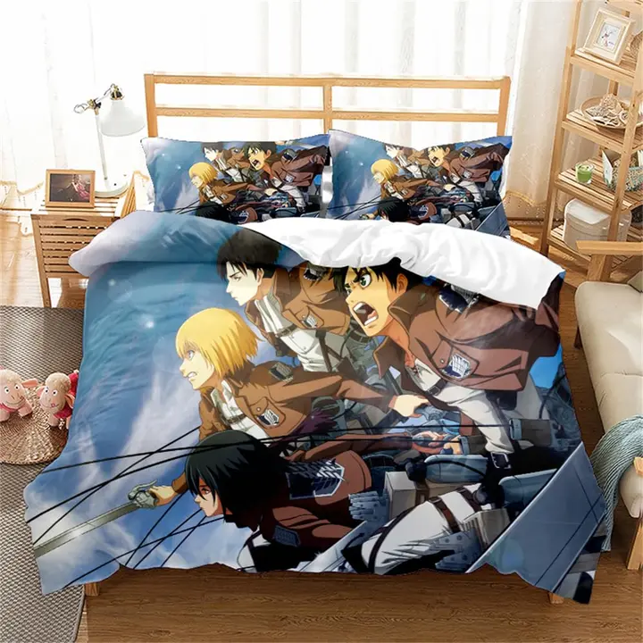 Funda nórdica reversible Attack on Titan Aot 02, cama de 90 (Ste-X)