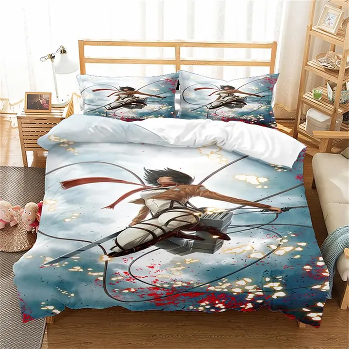 Funda nórdica reversible Attack on Titan Aot 03, cama de 90 (Ste-X)