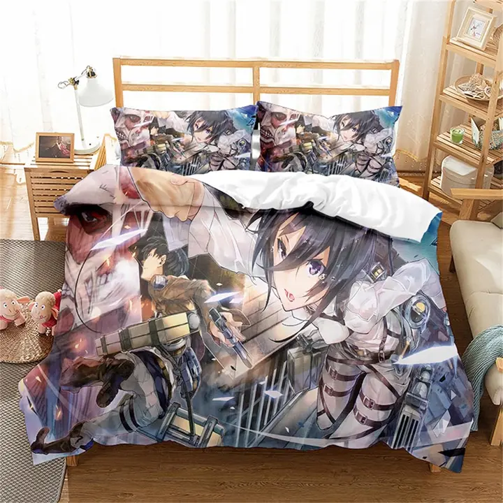 Funda nórdica reversible Attack on Titan Aot 07, cama de 90 (Ste-X)