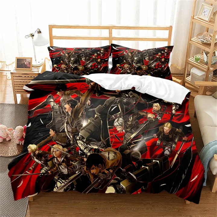 Funda nórdica reversible Attack on Titan Aot 08, cama de 90 (Ste-X)