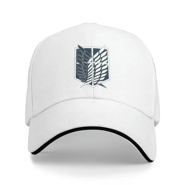 Gorra de béisbol Mikasa y Alas de la Libertad — blanco