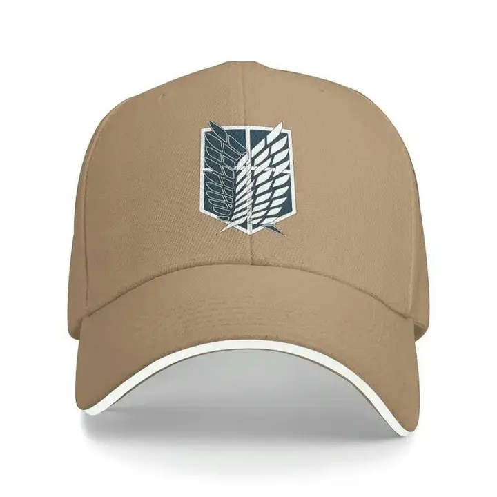 Gorra de béisbol Mikasa y Alas de la Libertad — caqui