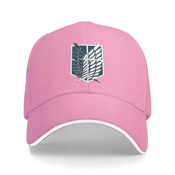 Gorra de béisbol Mikasa y Alas de la Libertad — rosa