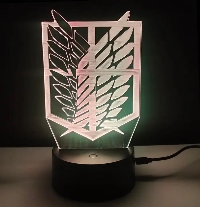 Lámpara LED logo de Ataque a los Titanes (Famvacor)