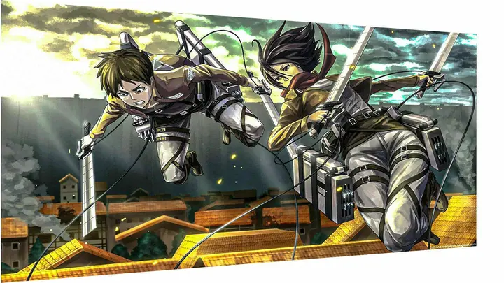 Lienzo Attack on Titan 40 × 30 cm en bastidor (Magic Canvas Art)