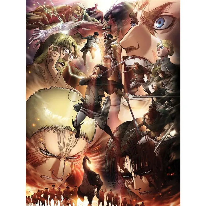 Lienzo Attack on Titan T3 «Epic Struggle», 80 x 60 cm