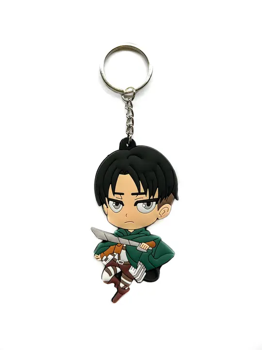 Llavero de goma Attack on Titan, verde, marrón y beige (Aurabeam)