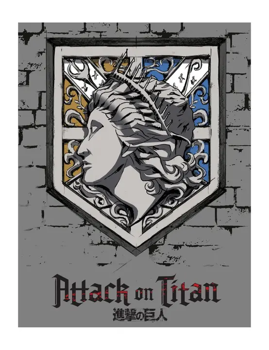Manta polar Attack on Titan de Halantex (130 x 170 cm, gris)
