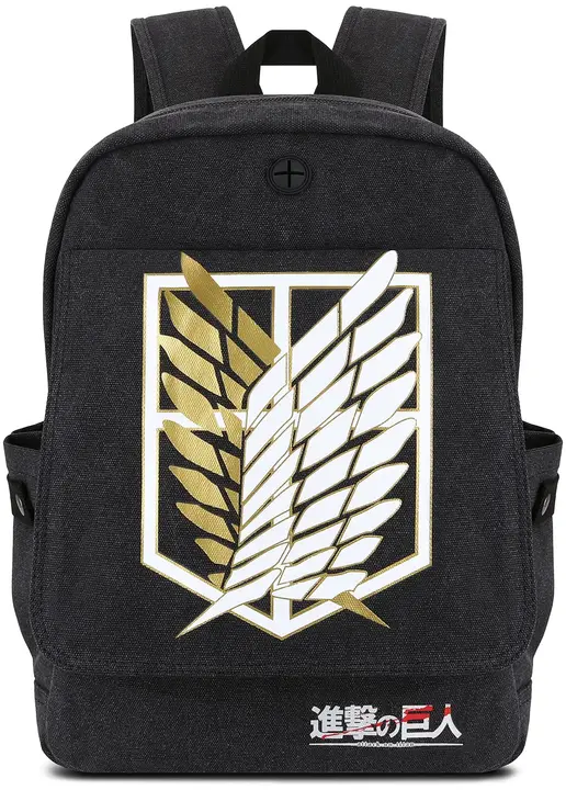 Mochila de lona negra Wings of Freedom (Roffatide)