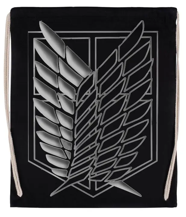 Mochila saco negra Alas de la Libertad (Luxogo)