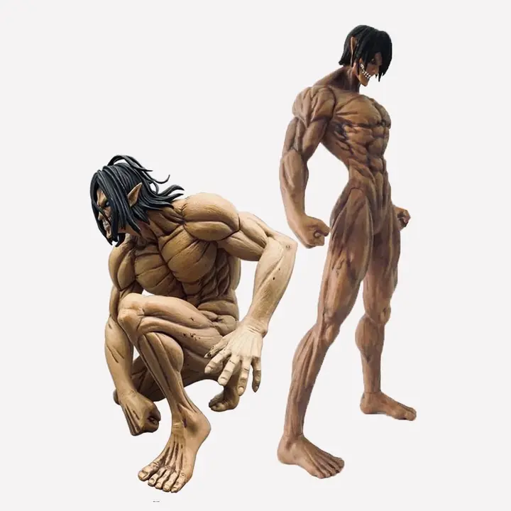 Pack de 2 figuras de Eren Jaeger, 14-15 cm (sin licencia oficial)