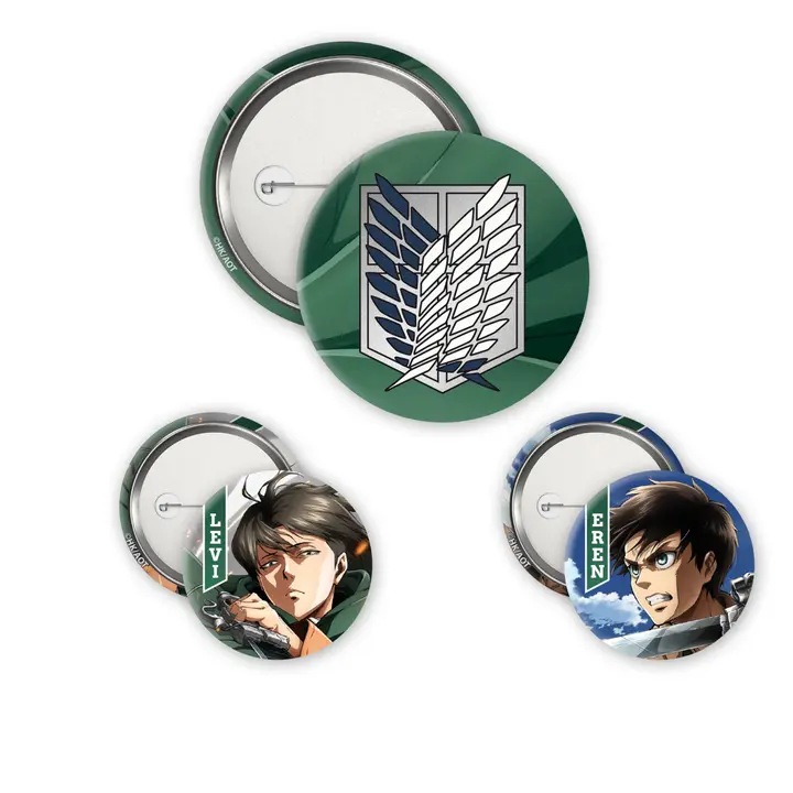 Pack de 3 chapas Eren y Levi (ABYstyle)