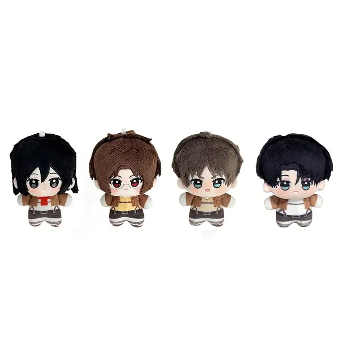 Pack de 4 mini cojines de peluche de Attack on Titan, 10 cm (Jilijia)