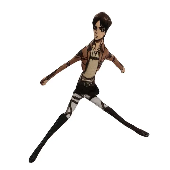 Peluche alargado de Eren Jaeger (28 cm, flexible)