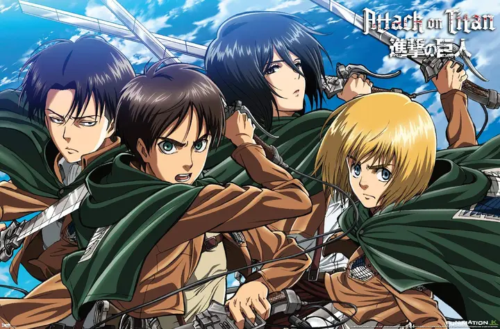 Póster Attack on Titan «Espadas» de Trends International (37 × 57 cm)