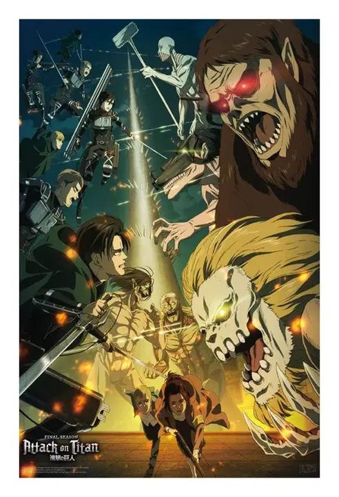 Póster Attack on Titan «Paradis contra Marley» 52 × 38 cm (GB eye)