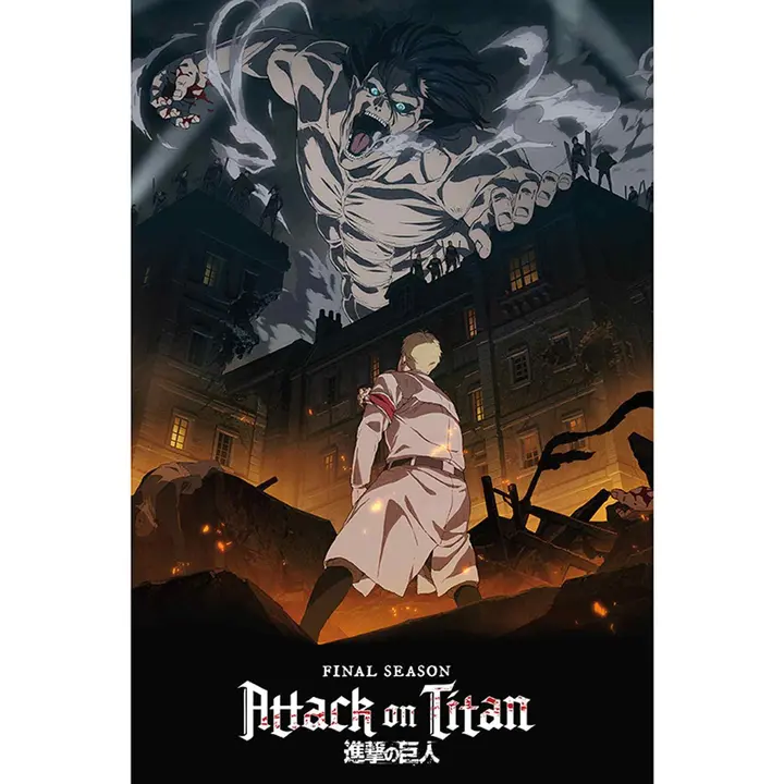 Póster maxi Attack on Titan Temporada 4 Titán de Ataque y Reiner (GB eye)
